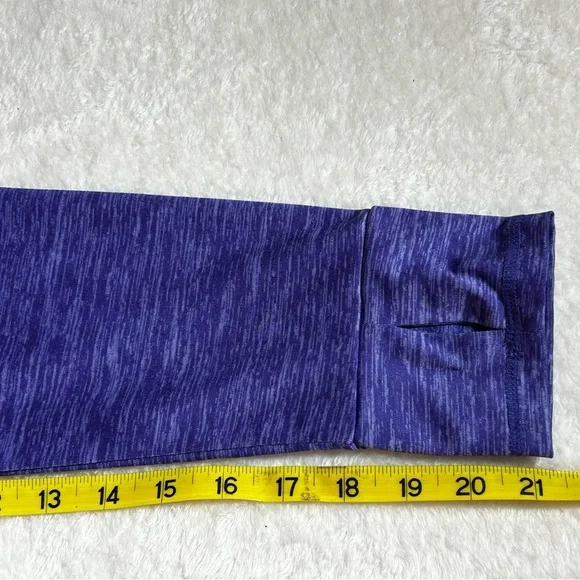 Pinspark Women's Heathered Purple Workout Sporty Zip Hooded Jacket Size M - Picture 6 of 10